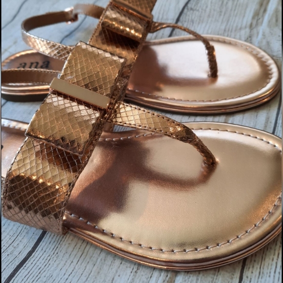 A.N.A. Rose Gold Sandals, size 8 - Picture 3 of 3